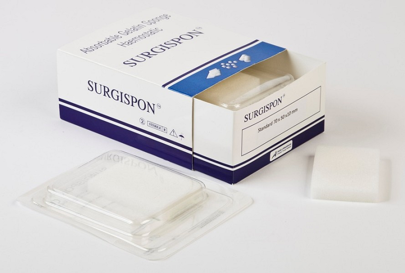 Губка гемостатична SURGISPON® 20x20x07мм, 10 шт